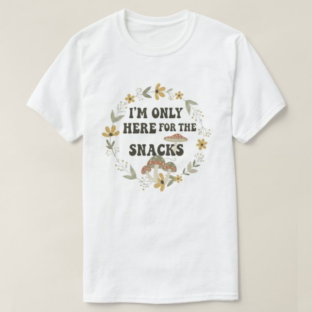 Camiseta de Citação Divertida de Comida com Coroa  (Frente do Design)