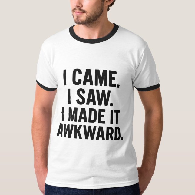 Camiseta de Citação Divertida de Introvertido – Eu (Frente)