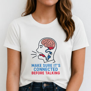 Camiseta de Citação Engraçada e Sarcástica; Pense