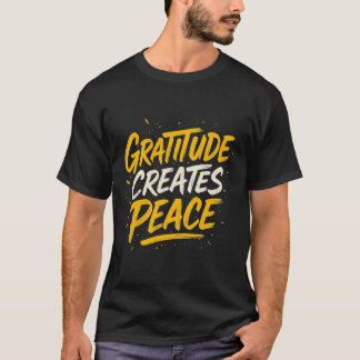 Camiseta de Citação Inspiradora – Gratidão Cria Pa