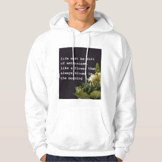Camiseta de Citação Motivacional com Design de Flo