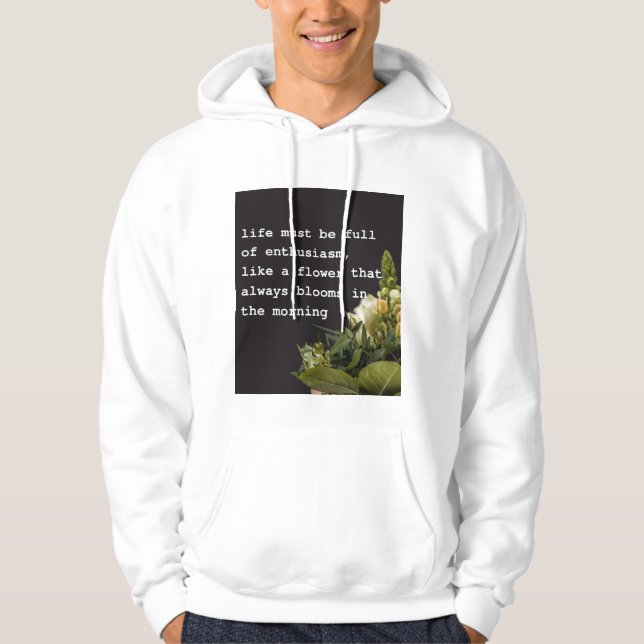 Camiseta de Citação Motivacional com Design de Flo (Frente)