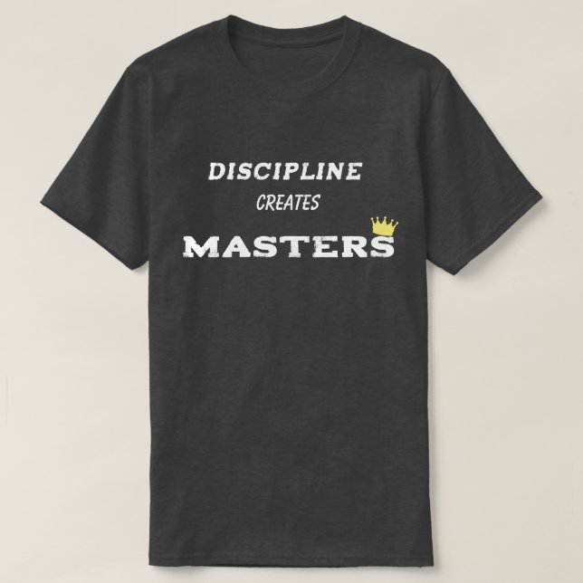 Camiseta de Citação Motivacional Mínima DISCIPLINA (Frente do Design)