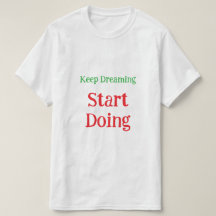 Camiseta de Citação Motivacional Sonhe Grande Insp