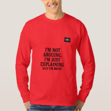 Camiseta de Citação Sarcástica | “Não Estou Discut