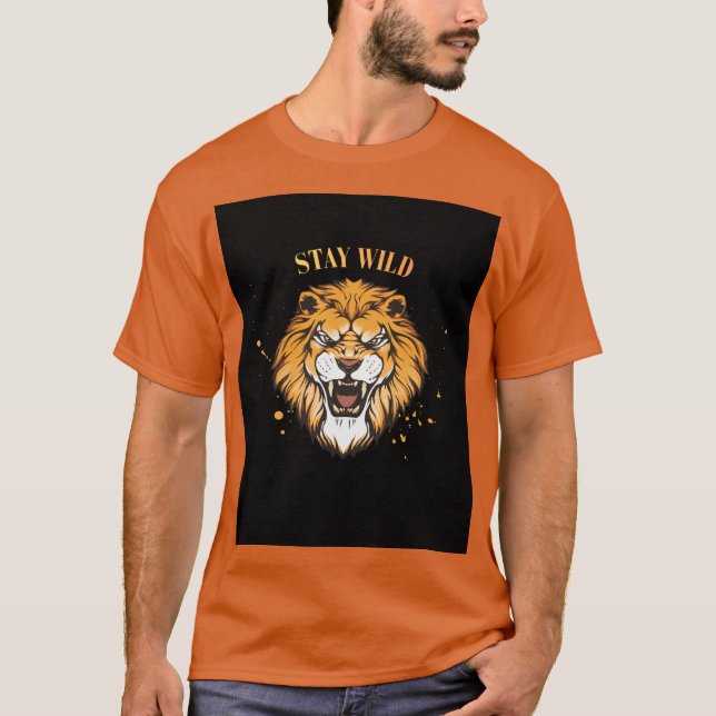 Camiseta de citação Stay wild  (Frente)