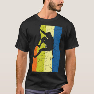 Camiseta de Climber de Montanhas Retro de Escalada