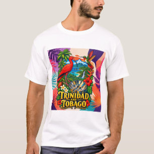 Camiseta de colagem contemporânea caribenha do Hai