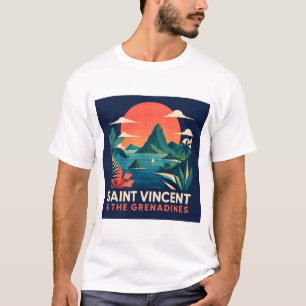 Camiseta de colagem contemporânea do Caribe Haiti