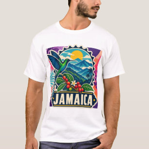 Camiseta de colagem contemporânea do Caribe Haiti