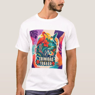 Camiseta de colagem contemporâneo caribenho do Hai