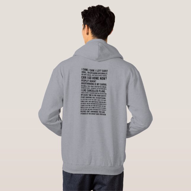Camiseta de Colagem de Citações de Introvertido –  (Parte Traseira Completa)