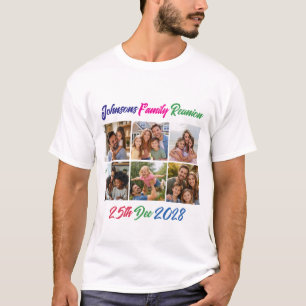 Camiseta de colagem de fotos da memória da família