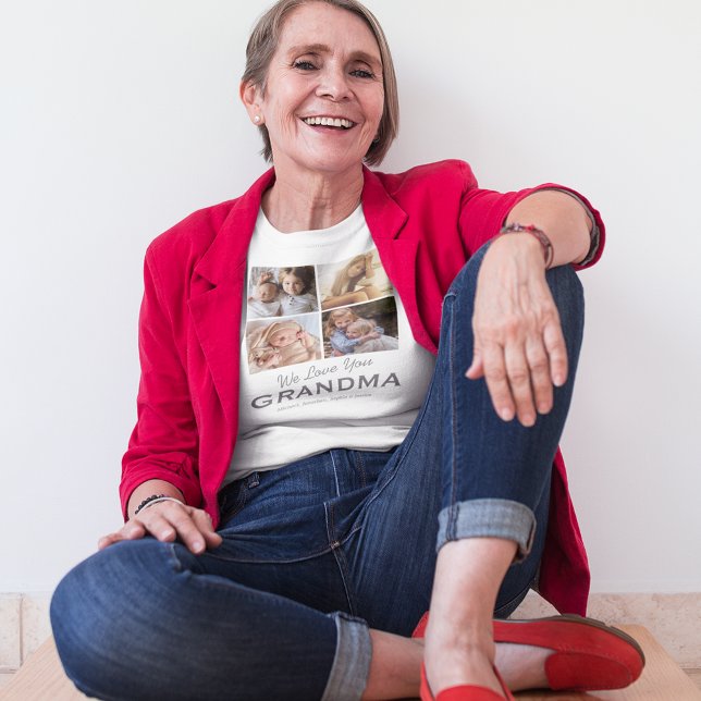 Camiseta de Colagem de Fotos da Vovó (Criador carregado)
