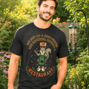 Camiseta de Comedouro de Pássaros com Barra de Sem