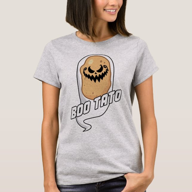 Camiseta de Comida de Batata Boo-Tato Spooky (Frente)