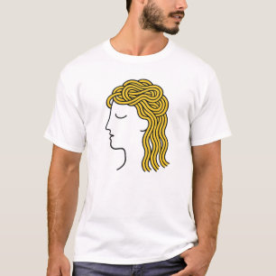 Camiseta de Comida Engraçada de Cabelo Minimalista