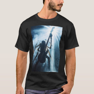 Camiseta de concerto do baixista aranha