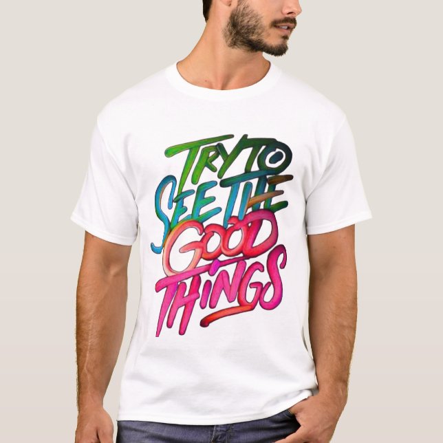 Camiseta de conforto diário masculino (Frente)