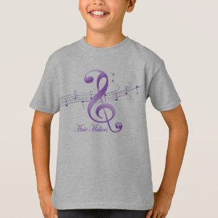 Camiseta de Conforto Infantil Purple Music Makers