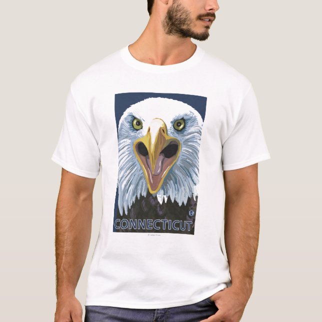 Camiseta De ConnecticutEagle fim acima (Frente)