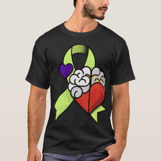 Camiseta de Conscientização do Cérebro do Coração