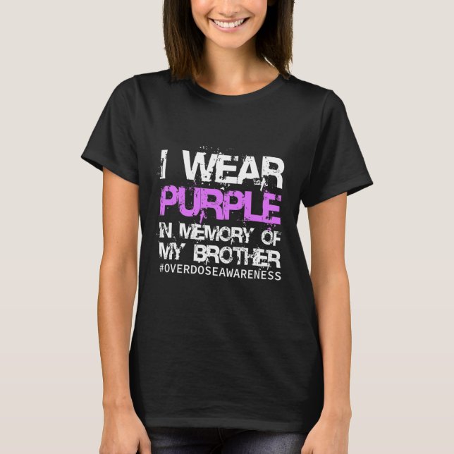 Camiseta de conscientização Eu visto roxo em memór (Frente)