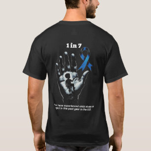 Camiseta de conscientização para prevenção de abus