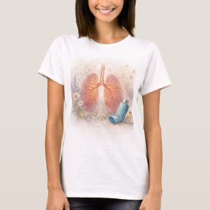 Camiseta de Conscientização sobre Asma   Desenho B