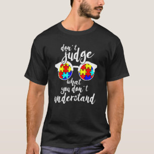 Camiseta de conscientização sobre autismo com ócul