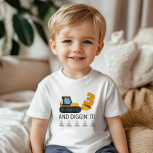 Camiseta de Construção de 3º Aniversário – Caminhã