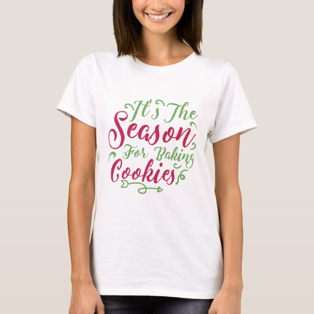 Camiseta de Cookies para Férias de Natal (Frente)