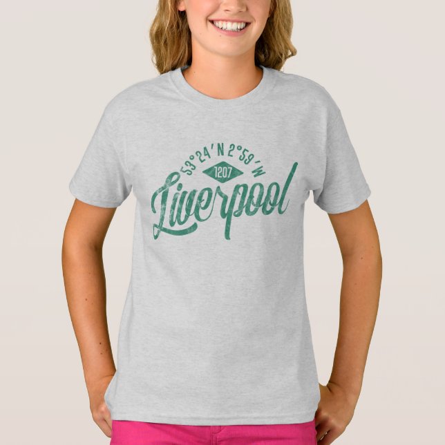 Camiseta de Coordenadas de Liverpool (Frente)