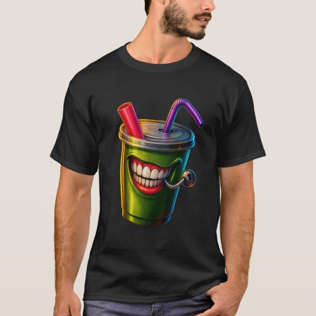 Camiseta de Copo de Bebida Psico – Arte Urbana de  (Frente)