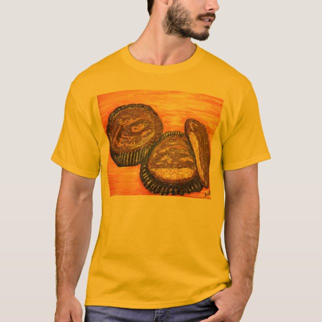 Camiseta De "copos da manteiga amendoim " (Frente)