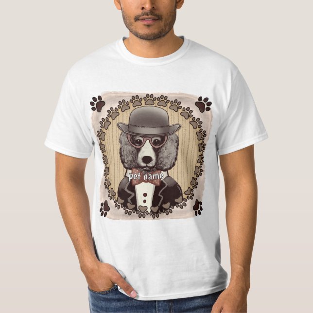 Camiseta de copos para vestir poodle (Frente)