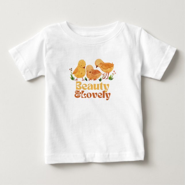 Camiseta de cor branca bebê (Frente)
