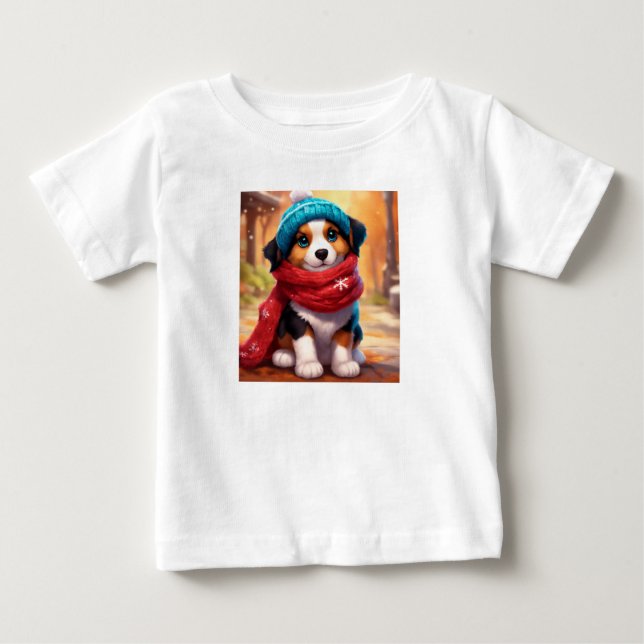Camiseta de cor branca bebê (Frente)