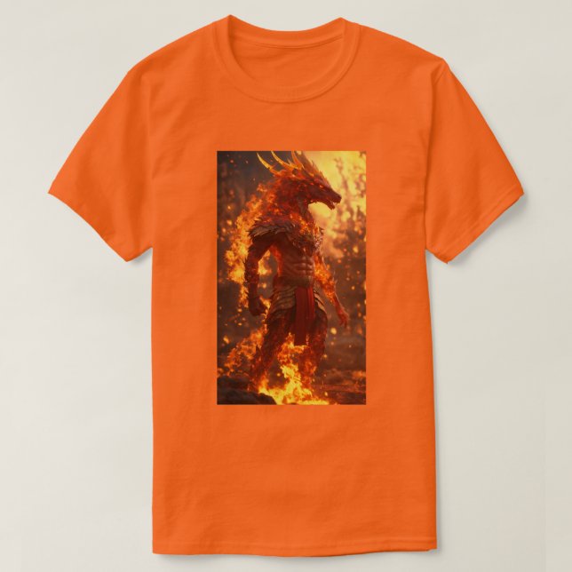 Camiseta de cor laranja (Frente do Design)
