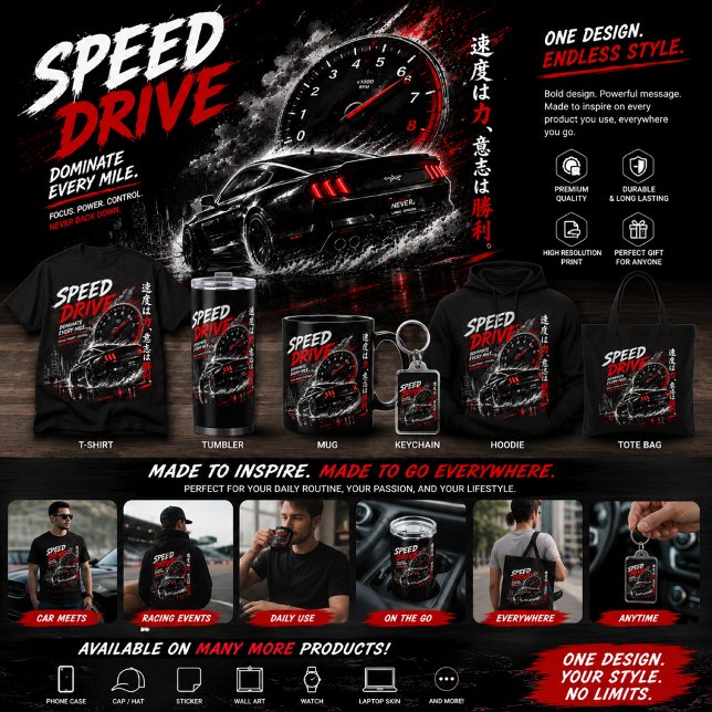 Camiseta de Corrida de Carro de Velocidade – Camis (Criador carregado)