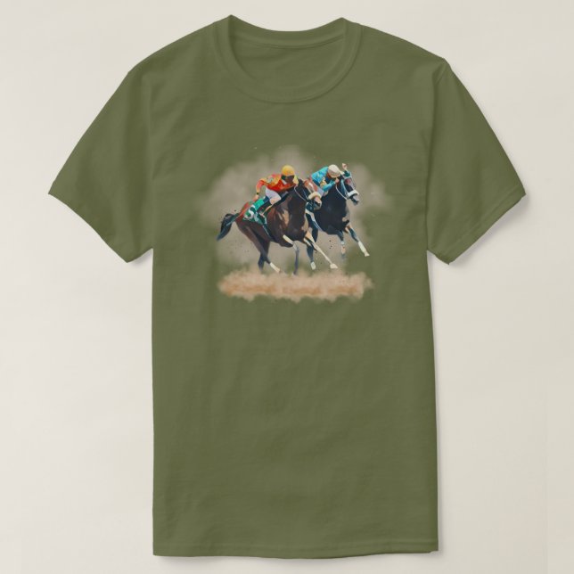 Camiseta de Corrida de Cavalos (Frente do Design)
