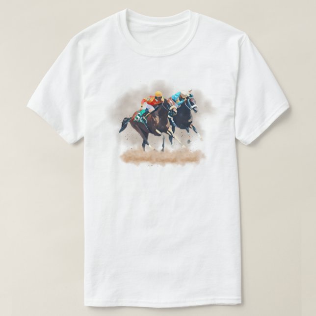 Camiseta de Corrida de Cavalos (Frente do Design)
