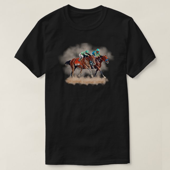 Camiseta de Corrida de Cavalos (Frente do Design)