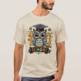 Camiseta de Coruja de 100 Dias de Escola