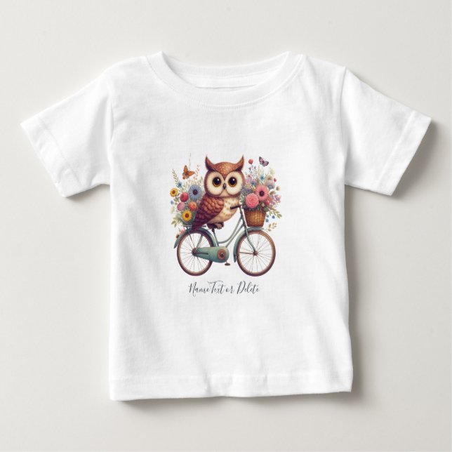 Camiseta de Coruja de Bicicleta (Frente)