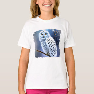Camiseta de coruja nevada