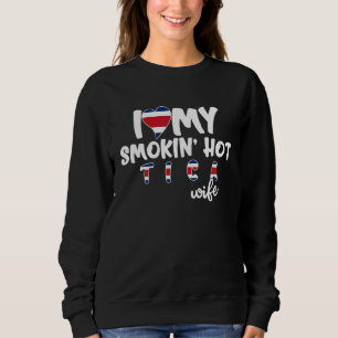 Camiseta de Costa Rica Flag I Love My Smokin Hot W