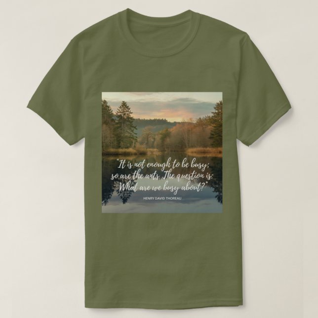 Camiseta de Cota de Produtividade de Thoreau (Frente do Design)