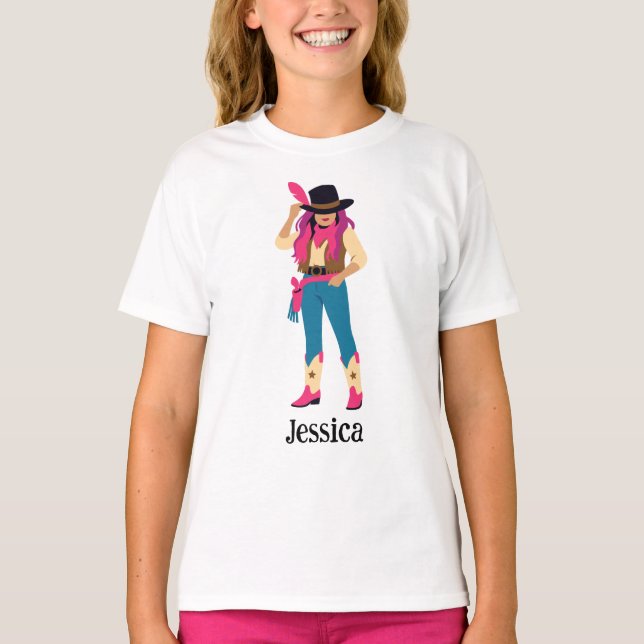Camiseta de Cowgirl - Rodeio Engraçado (Frente)