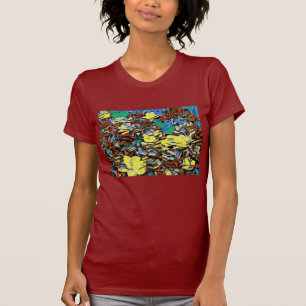 Camiseta de craveiro (vermelho escuro) com efeito 